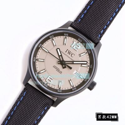 Copy IWC Ingenieur Grey Dial Black Case Watch 40MM